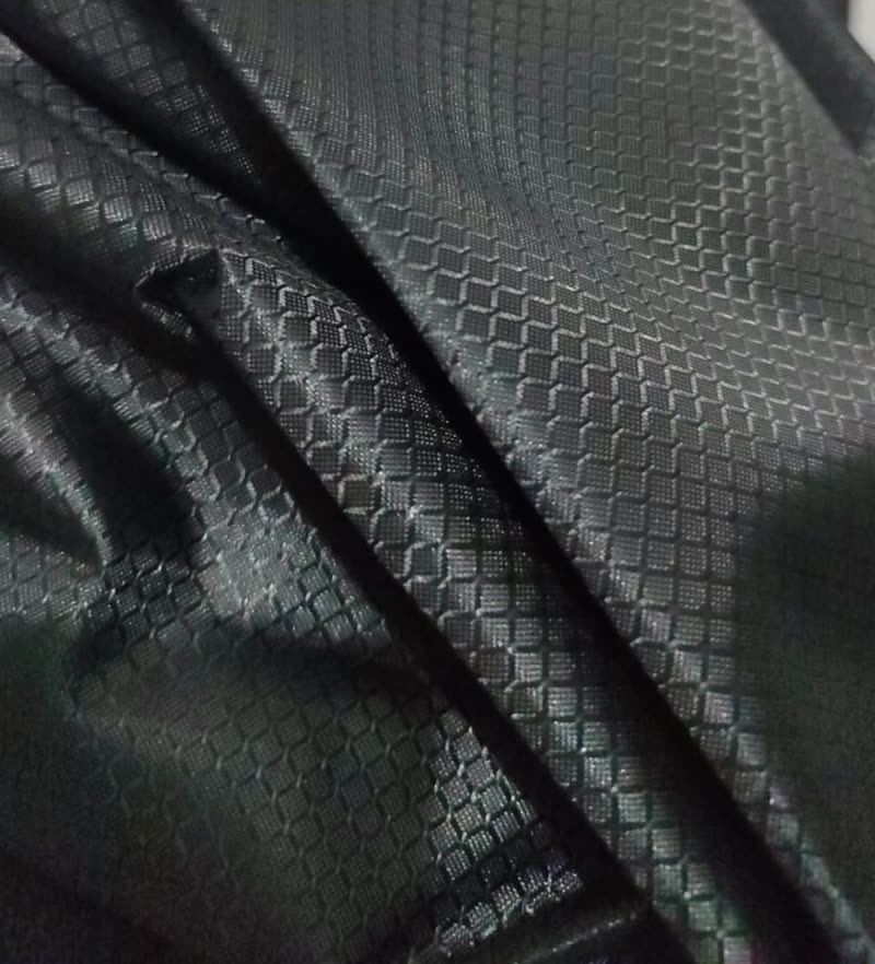 Acercamiento a la tela impermeable con textura de panal